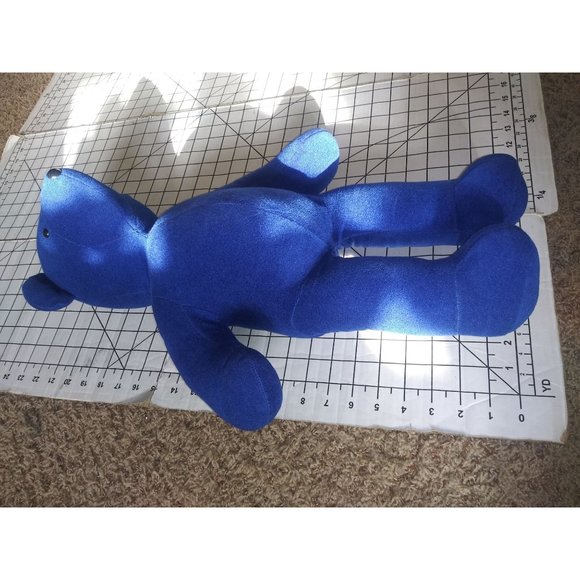 VTG North American Blue Stuffed Teddy Bear Plush 1979 Barbara Isenberg 22 Inch - Picture 6 of 6